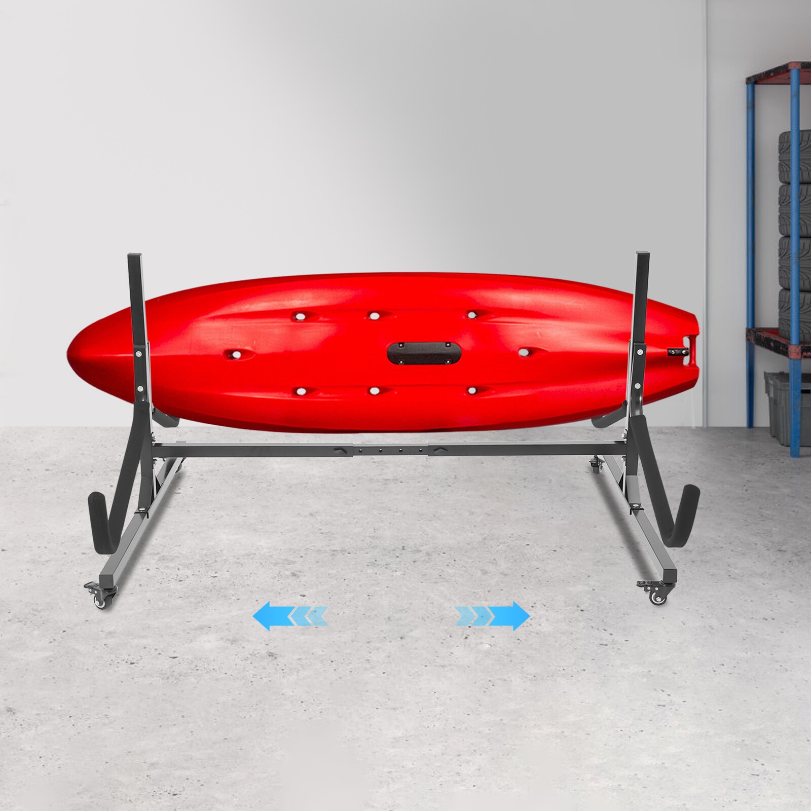 Kayak Storage Rack 2 Capacity Freestanding Kayak Stands Outdoor Storage 275lbs