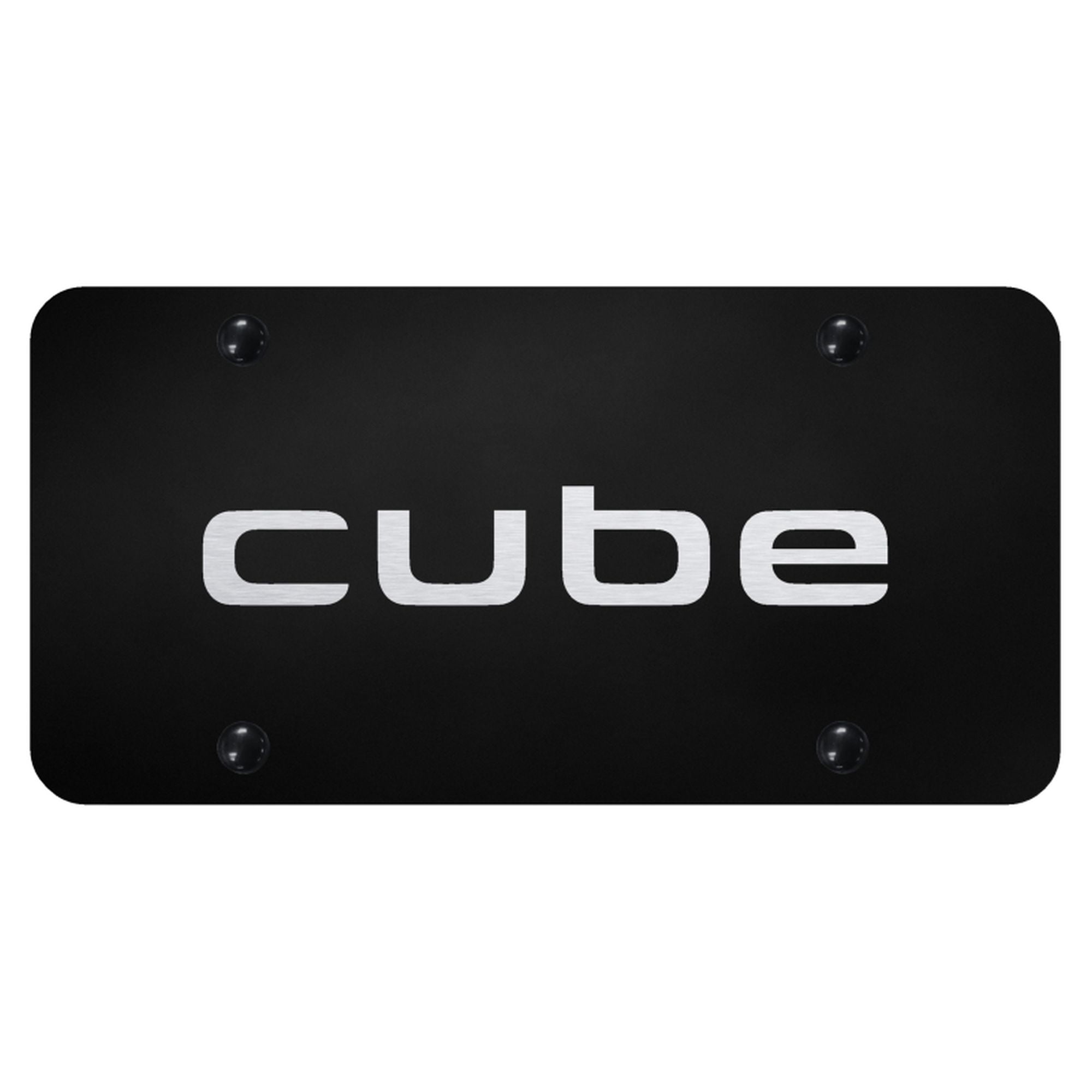Dodge Challenger 3D Logo on Black Stainless Steel License Plate
