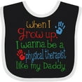 thumbnail image 3 of Inktastic Physical Therapist Like Daddy Boys or Girls Baby Bib, 3 of 4