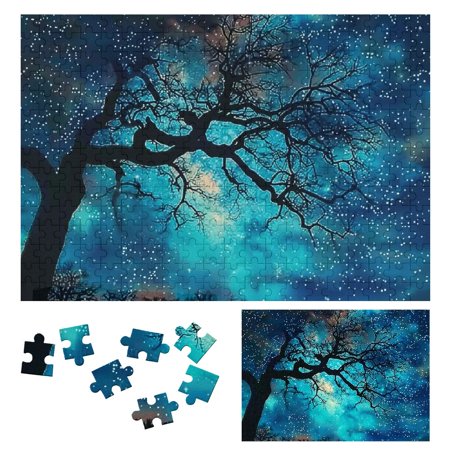 Creowell Stars Wooden Jigsaw Puzzle Game for Adults and Kids - Family Friends Gift 300 PCS