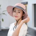 thumbnail image 4 of Wide Brim Ponytail Sun Hat Waterproof UV Protection Bucket Boonie Hat for Women, 4 of 5