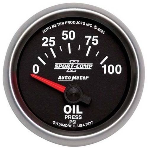 AUTO METER 3627 2-1/16IN OIL PRESS, 0-100 PSI, SSE