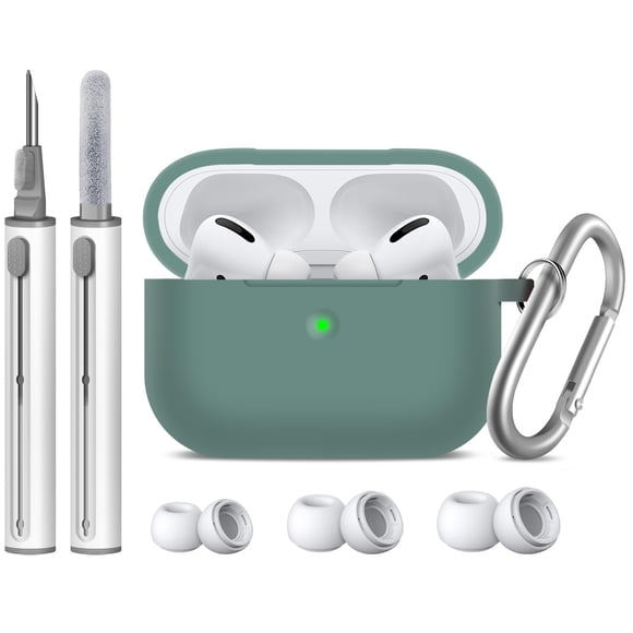 Funda Woyinger de silicona suave para Airpods Pro Case con kit de limpieza