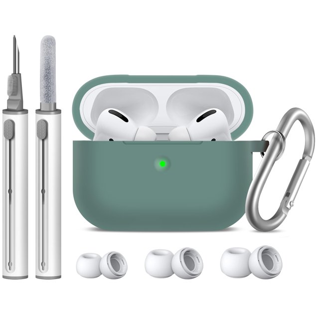 Funda Woyinger de silicona suave para Airpods Pro Case con kit de limpieza