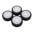 thumbnail image 3 of NEMACIONES DE Car 1/10 RC, 4 Piezas DE 70 Mm Rimbre DE La Rueda DE Neumáticos DE Laberinto DE Plástico Resistente Con Estabilidad Antideslizante, Reemplazo Para TT01 XV02, 3 of 7