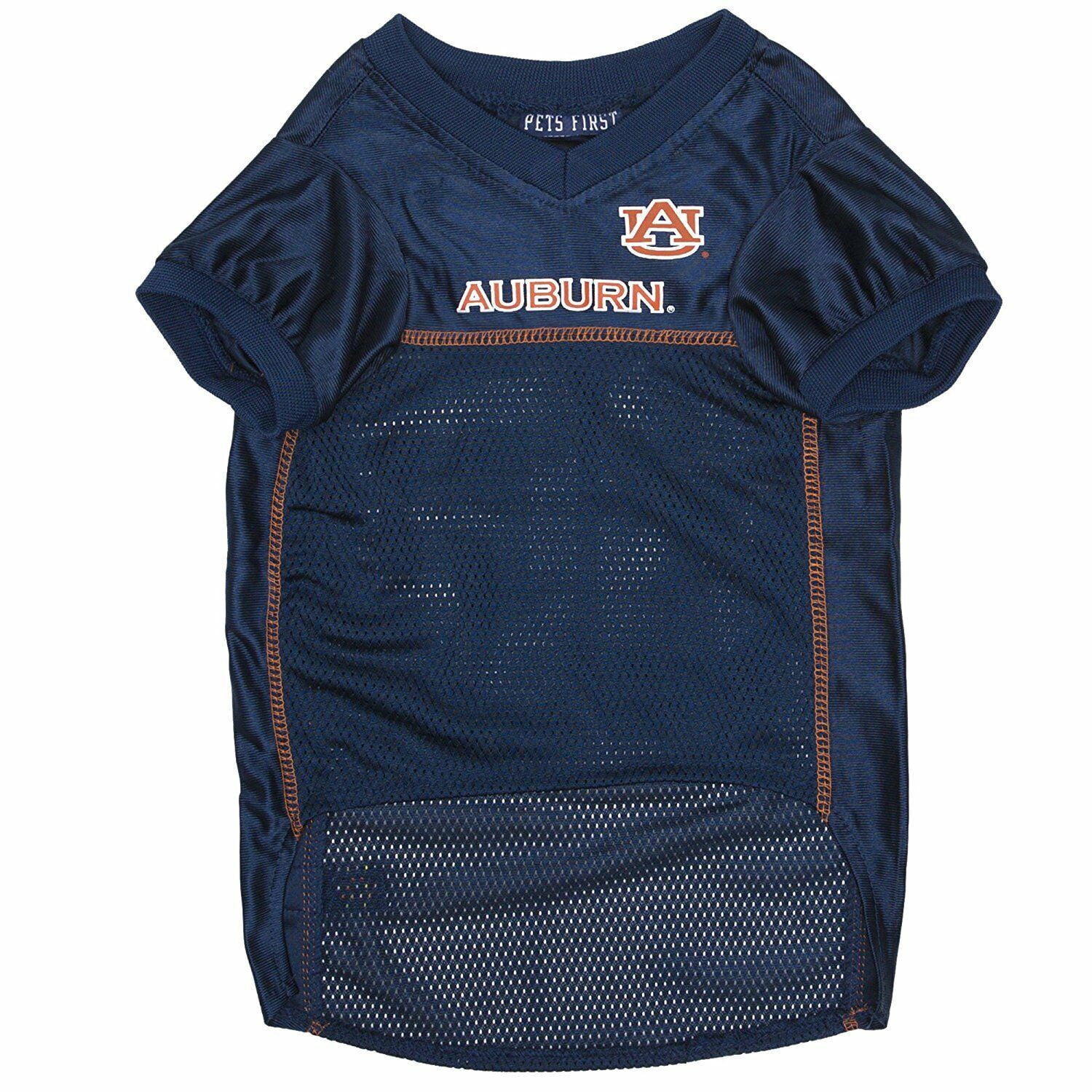 Pets First Polyester Mesh Striped Auburn Tigers NCAA Dog & Cat Jersey, Blue, XXL