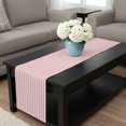 thumbnail image 4 of Pink Striped Table Runner 72 Inches Long, Modern Simple Farmhouse Beige Vintage Kitchen Coffee Dining Table Decoration for Home Party Birthday Wedding Home Decor 18x72 Inches, 4 of 8
