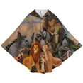 thumbnail image 3 of The Lion King Kids Flannel Wearable Blanket, Warm Shawl Blanket Comfy Poncho Throw with Buttons for Boys Girls, 3 of 7