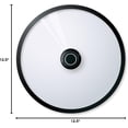 thumbnail image 3 of Black Cube Tempered Glass Cookware Lid with Silicone Rim 12.5 Inch Silver, 3 of 4