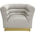 thumbnail image 4 of Meridian Furniture Bellini 18"H Velvet Accent Chair in Cream, 4 of 6