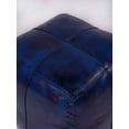 thumbnail image 7 of Solid Eco-Friendly Handmade Square Pouf 16"x16"x16" Vintage Blue Color BBBACPF37, 7 of 7