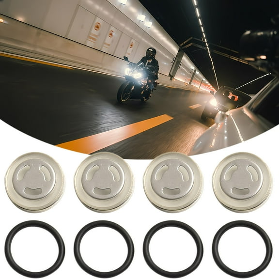 Huanke-8PCS Motorcycle Brake Master Cylinder Reservoir Mirror Lens Gasket 18MM Fit The Majority Of Old Motorcycle And Many Other Brake