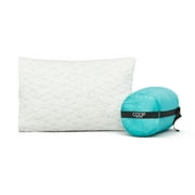 Coop Home Goods -Shredded Memory Foam Camping and Travel Pillow- 19" x 14"
