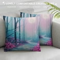 thumbnail image 3 of Orinice Flowers Full Moon Graphic Decorative Cushion Throw Pillow Cover for Home Couch Living Room Bed Sofa Zipper Closure Aesthetic Decorative 1PC 24x24in, 3 of 5