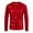 Red, variant on Curuila Mens Shirt Slim Fit Solid Color Pullover Crew Neck Long Sleeve T Shirt Fashion Comfort Sweatshirt Yellow Size L
