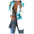 thumbnail image 1 of Gibobby Blazer de mujer elegante chamarra casual para mujer de manga larga con solapa y botones delanteros abiertos para trabajo negocios con bolsillos(Azul,M), 1 of 4