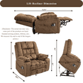 thumbnail image 2 of JUUXO 4-Motor Power Lift Chair with Heat & Massage - Power Adjustable Headrest, Backrest, Lumbar & Footrest - 27-inch Wide Seat Lay Flat Recliner with Cup Holders - Big Tall 400 lbs, 2 of 12