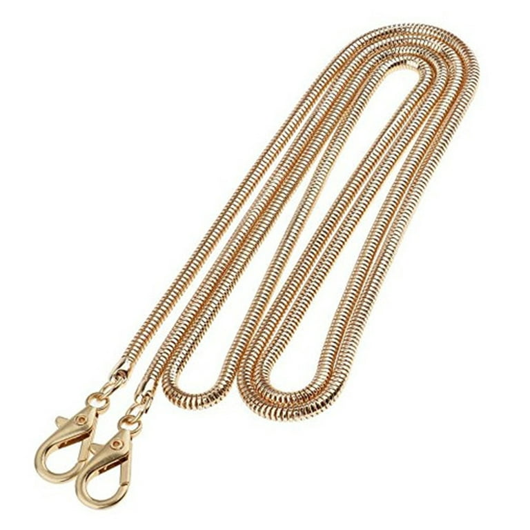 chain for bag High-end Metal Copper Skinny Snake Chain Bag Chain Strap  Replacement for Handbag Crossbody Bag Shoulder Bag (Gold) 