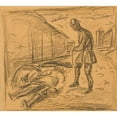 thumbnail image 2 of Edvard Munch 22x20 Black Ornate Framed Double Matted Museum Art Print Titled: The Pretrenders; Fratricide (1929), 2 of 5