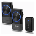 thumbnail image 1 of Timbre Inalámbrico  Bloosom Impermeable Con Luz Led 1 Transmiso 2 Rec Negro, 1 of 4