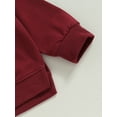 thumbnail image 6 of Bagilaanoe Toddler Baby Girl Boy Casual Sweatshirt Long Sleeve Solid Color Pullover 6M 12M 18M 24M 3T 4T Kids Fall Loose Tee Tops, 6 of 8
