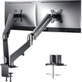 thumbnail image 1 of Irongear Dual Monitor Stand, Adjustable Gas Spring Dual Monitor Mount for 13-27 inch Screens up to 14.3 lbs, Dual Arm Monitor Mount with Swivel, Tilt, Rotation, 1 of 7