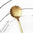 thumbnail image 4 of Luckyn 6 Pcs Dessert Gold Teaspoon,Stainless Steel Flower Shape Coffee Sugar Spoon,Ice Cream Tableware Soup Mini Spoon,Random Style, 4 of 10