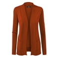 thumbnail image 1 of Made by Johnny Women's Women's Open Front Knit Cardigan XXXL RUST, 1 of 6