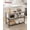 Greige and Black, variant on Kitchen Island with 3 Shelves, Island Table, 47.2 Inches Width Kitchen Shelf with Large Worktop, Stable Steel Structure, Industrial