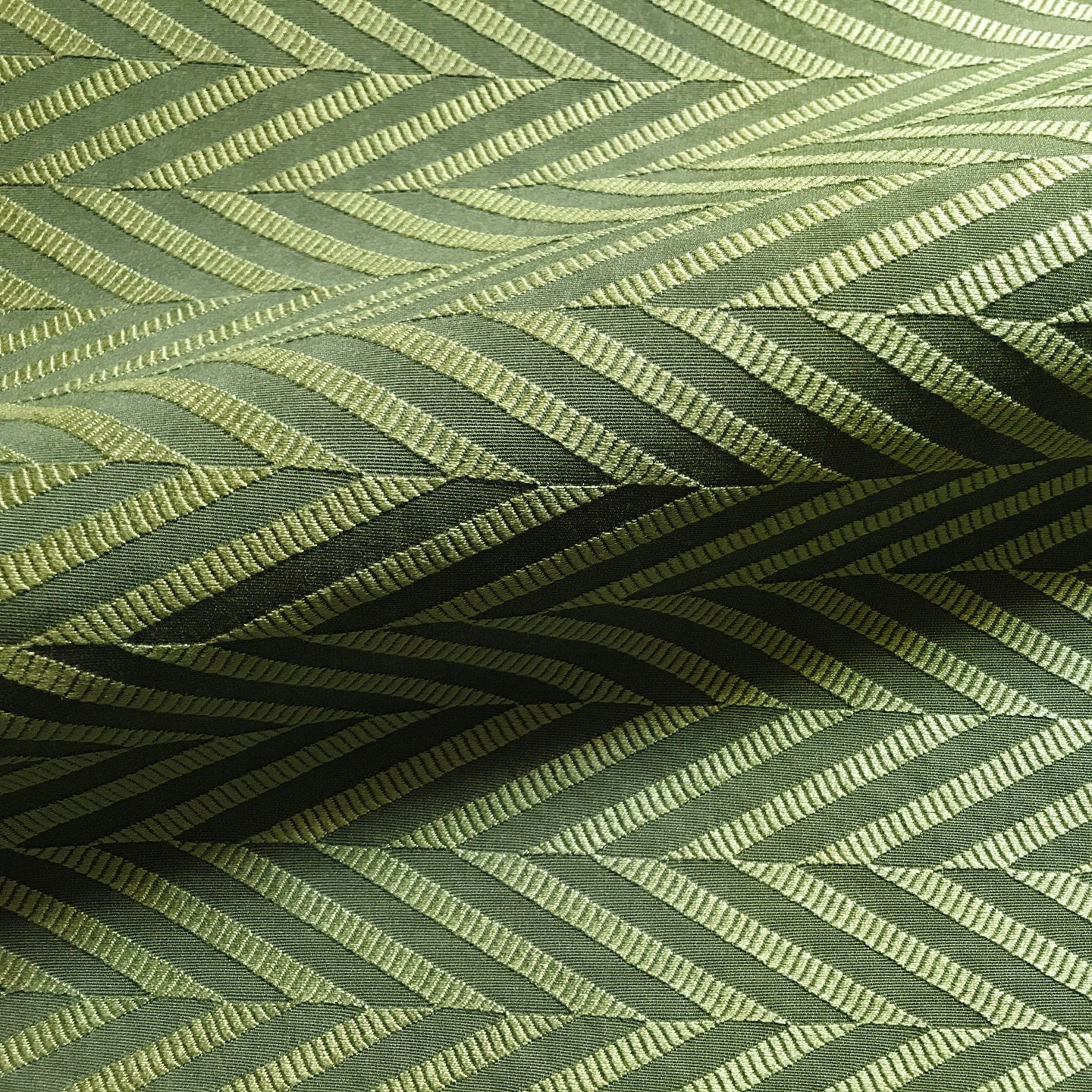 Emerald Green Modern Chevron Woven Brocade Upholstery Fabric 54' by the Yard
