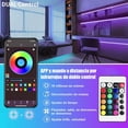 thumbnail image 3 of Tira LED de WiFi 20M, Compatible con y Google Home, Luces LED RGB 5050 Música de Tira con Control de APP + Control Remoto IR de 24 Teclas, Sincronización Musical(20M-2 Rollos-IP2, 3 of 5