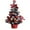Red, variant on Mini Christmas Tree, Prelit LED Christmas Tree, Small Artificial Christmas Tree with Timer and Stable Cement Base for Indoor Decoration, 16 Inch Durable Plastic Christmas Tree
