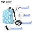 thumbnail image 4 of KLL Skating Poodle Fun Print Travel Laptop Backpack - College Backpack Business Work Bag Nurse Bag Casual Daypack for Weekender Business Hiking -Medium, 4 of 6