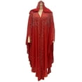 thumbnail image 2 of Womens Casual Rhinestone Chiffon Long Dress Hoodie Shawl Cloak, 2 of 2