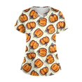 thumbnail image 1 of Uniforme de trabajo estampado para mujer Uniforme de trabajo protector con cuello en V y bolsillo, 1 of 3