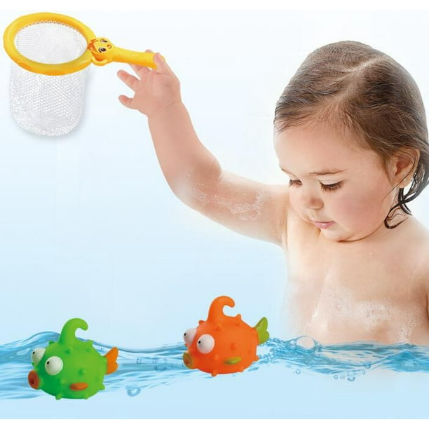 Jouets de bain pour bébés, ensemble de jouets de bain de pêche avec canne à  pêche et filet de pêche, baignoire de natation jouet de piscine jouet de  piscine mécanique Pour bébés