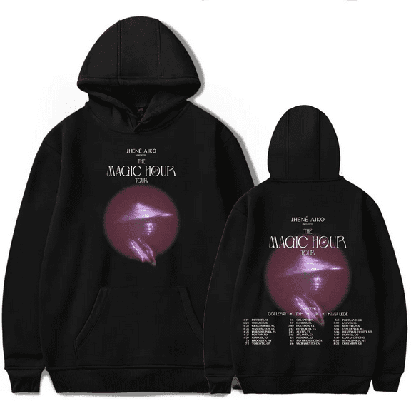 Jhené Aiko The Magic Hour Tour Hoodie Unisex Casual Sweatshirt Long Sleeve Hooded Pullover