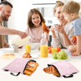 thumbnail image 7 of Dailycode 3 Pack Reusable Ziploc Bags Leakproof Sandwich Snack Freezer Bags, Soft Pink Sheer Palm, 7 of 7