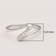 thumbnail image 5 of 0.15 Ct Round Shape White Cubic Zircon 925 Sterling Silver Minimalist Stackable Women Wave Ring, 5 of 7