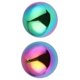 thumbnail image 3 of 2pcs acero inoxidable arco iris mirando globo globo bola colorido bolas de metal, 3 of 5