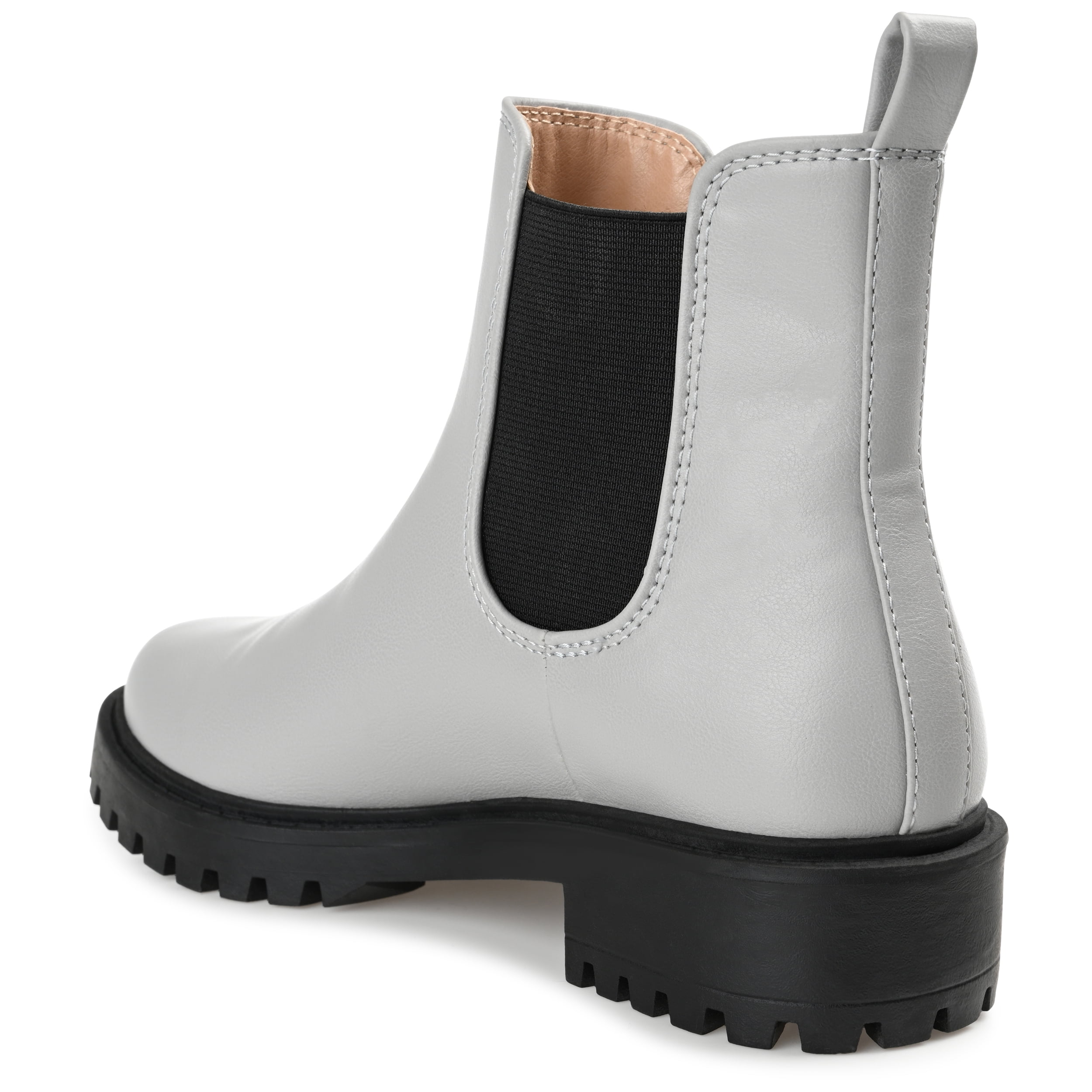 Journee Womens Kenova Round Toe Block Heel Chelsea Booties, Widths Available