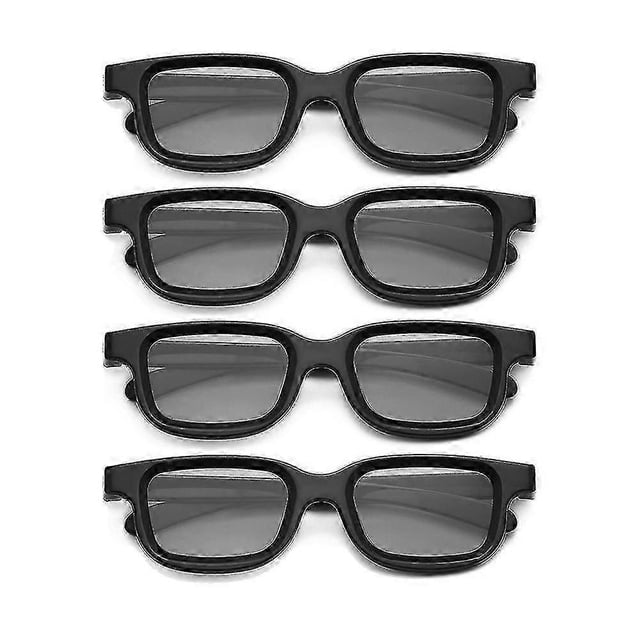 4pcs Polarized Passive 3d Glasses For 3d Tv Real 3d Cinemas For 3d Gaming And Tv Frame-Qhzl