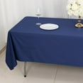 thumbnail image 5 of Balsa Circle 60x102 in Navy Blue Scuba Polyester Rectangle Tablecloth Wedding Party Events Decorations Supplies, 5 of 8