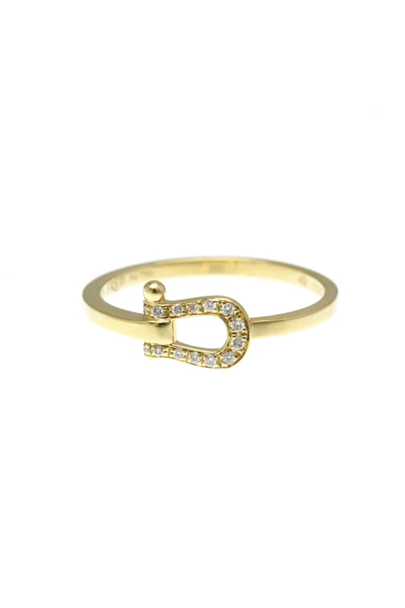 Pre-Owned Fred Force 10 Mini Diamond Ring Yellow Gold (18K) Fashion Diamond Band Ring... (Good)