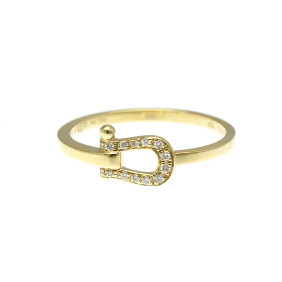 Pre-Owned Fred Force 10 Mini Diamond Ring Yellow Gold (18K) Fashion Diamond Band Ring Gold