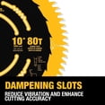 thumbnail image 4 of Hoja de sierra DEWALT DW3218PT 80T 25,4 cm ATB de corte transversal, 4 of 8