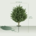 thumbnail image 3 of HOMCOM 24" Artificial Cypress Trees with Ground Stake, Set of 2, Green, 3 of 10