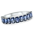 thumbnail image 2 of Pompeii 2.50Ct Blue Sapphire Wedding Anniversary Ring Stackable 14k White Gold Band (,), 2 of 6