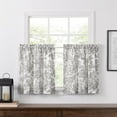 thumbnail image 2 of Ellis Curtain Victoria Park Toile Room Darkening Rod Pocket Window Curtain Panel with Ties, 2 of 3