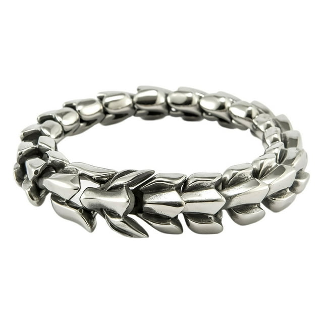 segolike Gothic Bracelet Titanium Steel Dragon Scale Bangle Retro 7.48 inches